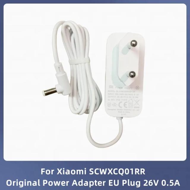Handheld Sem Fio Aspirador Lite, Adaptador de Alimentação, Plug UE para Xiaomi, 26V, 0.5A, SCWXCQ01RR, Original