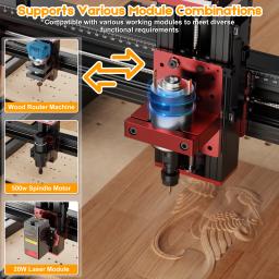 TTC450 Pro para CNC 3018, Router Atualizado com Área de Trabalho de 460x460mm, Spindle de 72W, Router para Madeira, Gravador e Cortador para Bricolagem em Madeira e PCB - Image 2