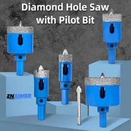Conjunto de brocas de diamante de 18-68mm, serra de buraco para azulejo cerâmico com broca de posição para vidro, mármore, pedra de granito, porcelana, 1 peça - Image 1