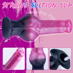 Dildo com nó grande em formato de pênis de cachorro, plug anal de silicone para uso anal, dildo monstro, plug anal, brinquedos sexuais para mulheres, pênis macio, produto para casais gays. - Image 5