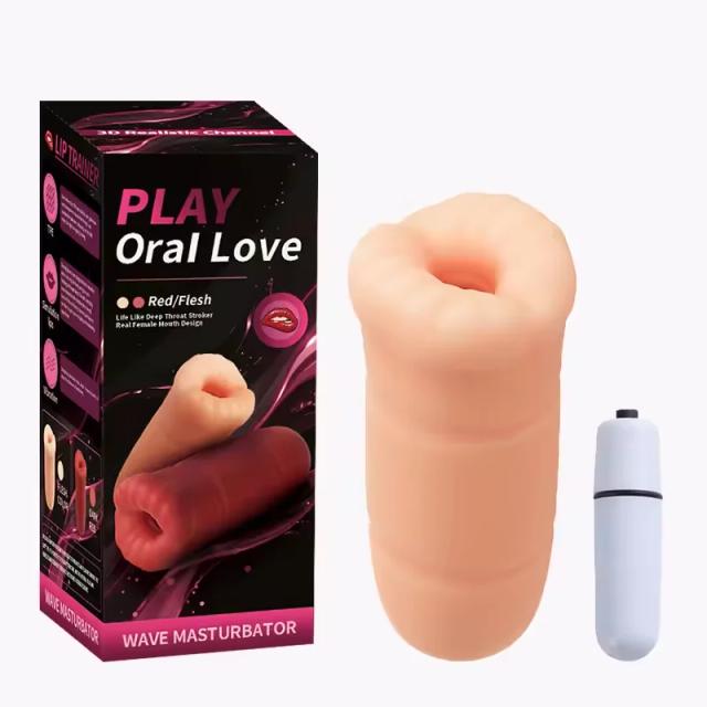 Copo Masturbador Automático Masculino Vibrador Língua Sexo Oral Vagina Real de Bolso