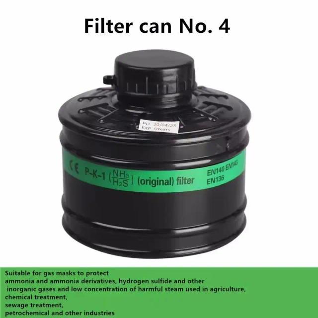 Máscara de gás filtro 40mm respirador vasilha prático acessório de substituição máscara de gás químico respirador