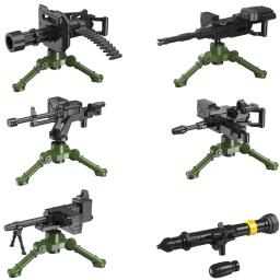 Blocos de Construção Militares MOC, Figuras de Soldados, Acessórios de Equipamento, Armas de Fogo, Armas a Laser, Rifles de Precisão, Brinquedos de Mini Blocos Aleatórios - Image 3