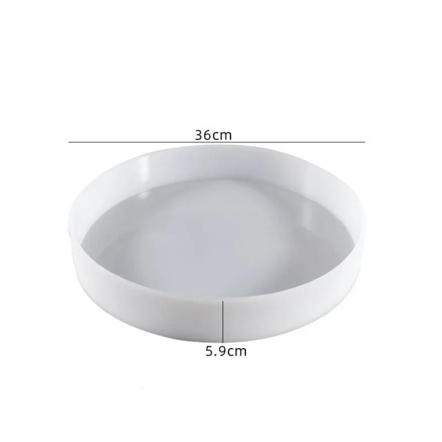 Molde de resina epóxi de cristal diy, grande ornamento redondo, mesa de rio, molde de silicone