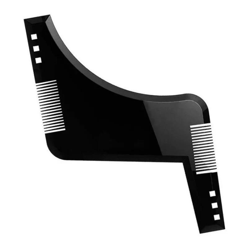 Régua de modelagem de barba masculina, modelo de estilo, pente, modelos de guarnição, régua, ferramenta de beleza para aparar cabelo, bigode, barbeiro, 1 peça - Image 1