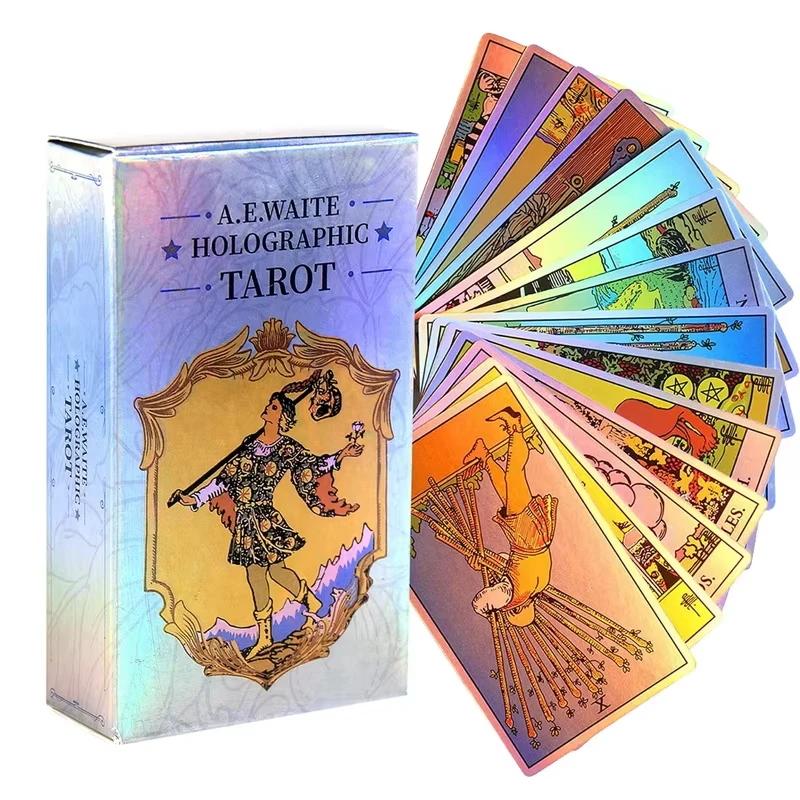 Cartas de Tarô MagicSeer Rainbow 10.3*6cm, Conjuntos de Cartas de Tarô e Livro para Iniciantes, Jogo de Tabuleiro de Tarô Holográfico - Image 1