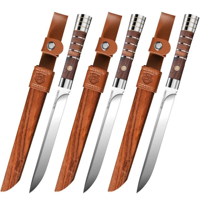 Conjunto de Facas de Cozinha Profissional 3 Peças Lâmina Japonesa Alta Dureza
