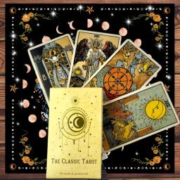 Baralho de cartas de tarô clássico, 78 peças para iniciantes fáceis, destino, adivinhação, festa, jogo de tabuleiro de mesa, brinquedo - Image 2