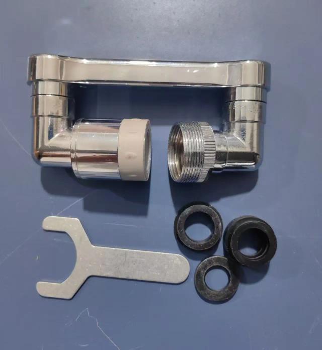Extensor de Torneira Giratório 1080° Aço Inoxidável Anti-respingo 1 Unidade