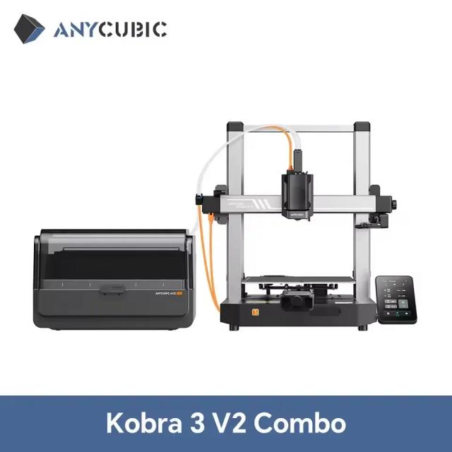 ANYCUBIC Impressora 3D Kobra 3 V2 Combo FDM 8 Cores 255*255*260mm 600mm/s