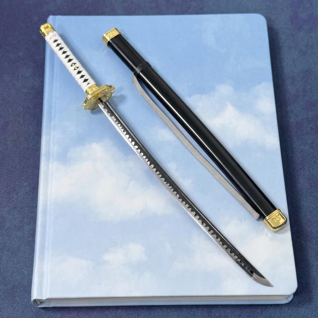 Espada Katana Yamato de 8,6 polegadas do anime Devil May Cry DMC Vergil, adereço de cosplay, lâmina de faca ninja, sabre de metal de liga de zinco, estilo brinquedo, presente.
