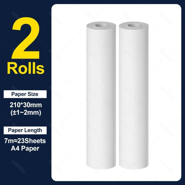 Papel Térmico A4 para Impressora Portátil Bluetooth - Rolo 7m