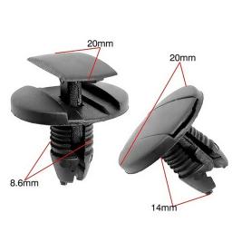 10-100x carro pára-choques rebite fender braçadeira fixa retentor roda arco montagem guarnição clipe fixadores para peugeot citroen 206 207 307 308 - Image 2