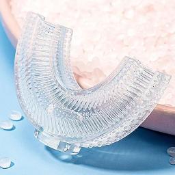 Escova de Dentes Infantil em Forma de U 360 °   Escova de dentes infantil cuidados com os dentes para limpeza dos dentes escova de dentes infantil escova de bebê cuidados dentários - Image 3