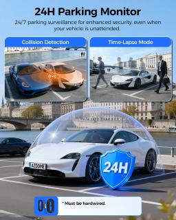 Atualizar azdome m550 pro traço cam 4k frente dashcam auto 5.8ghz wi-fi gps g-sensor carro dvr 6 ir visão noturna monitor de estacionamento - Image 5