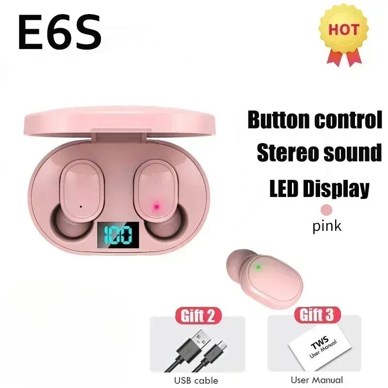 E6s sem fio bluetooth fones de ouvido tws bluetooth fone de ouvido sem fio com cancelamento de ruído com microfone - Image 1