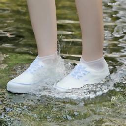 Borracha Rain Boot Overshoes para uso ao ar livre, Silicone impermeável sapato cobre, chuvoso dia sapato capa, reutilizável, antiderrapante, 1 par - Image 6