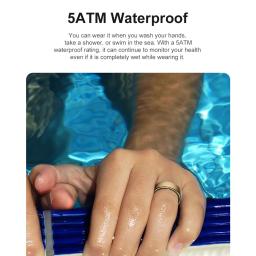 Uhoofit R10 Anel Inteligente com Doca de Carregamento Homens Mulheres Saúde Sono Monitoramento de Freqüência Cardíaca IP68 e 5ATM À Prova D 'Água Modo Multi-esporte - Image 4