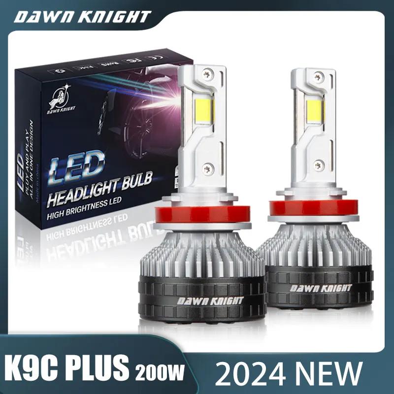 DAWN KNIGHT K9C Plus h7 h4 h11 lâmpada led maior tubo de cobre luzes led h1 hb3 9005 hb4 9006 12v para carro lâmpada led farol