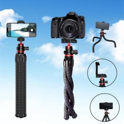 FGCLSY 2026 Tripé Flexível Tipo Polvo para iPhone, Smartphone, Câmera DSLR, Design 2 em 1 com Suporte para Telefone e Sapata Fria Lateral, Parafuso 1/4'' - Image 2