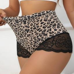 Calcinhas Femininas de Cintura Alta com Estampa de Leopardo, Lingerie Sexy e Charmosa, Respirável e Confortável - Image 3