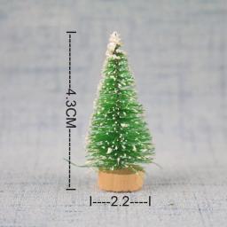 12 pçs mini árvore de natal ornamento diy pinho artificial sisal neve paisagem árvores de natal decoração mesa navidad decoração presentes - Image 3