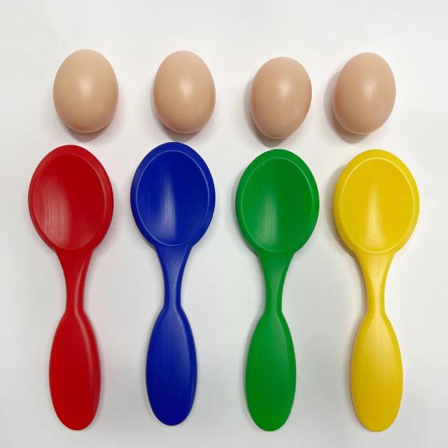 Conjunto de Colher de Ovo de Páscoa Divertido para Esportes e Competição