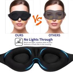 Máscara para Dormir 3/2/1 peças, Máscara 3D Super Macia para Bloquear a Luz, Ideal para Mulheres, Homens e Família, para Uso em Viagens e em Casa - Image 3