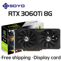 Placas Gráficas para Jogos SOYO NVIDIA GeForce RTX 3070 8GB/12G RTX3060Ti RTX3060 RTX3050 GPU de Desktop Componentes de Computador - Image 3