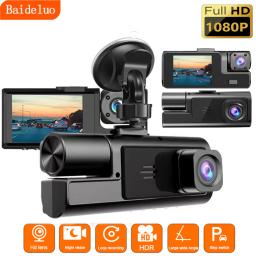 Câmera DVR Automotiva Frontal e Interna com Gravação Frontal em 1080P e Traseira em 720P, 140° °   Lente Grande Angular, Visão Noturna, Câmera de Painel HD - Image 1