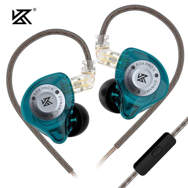 KZ EDX Pro X IEM Fones de Ouvido Unidade Dinâmica Alta Fidelidade 1 Par