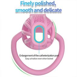 Gaiola de castidade masculina, bloqueio uretral erótico, brinquedos sexuais, dispositivo, anel peniano masculino com 3 tamanhos sm, produtos gaiola, castidade, manga peniana, sissy - Image 3