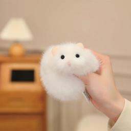 Pelúcia de Hamster Laranja, Cinza e Branco, Brinquedo de Pelúcia Kawaii, Fofo e Macio, Boneca Síria Dourada, Decoração de Quarto, Presente de Aniversário para Crianças, Meninas e Meninos - Image 6