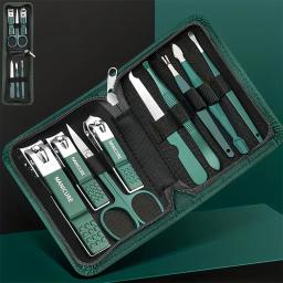 6/9 pçs conjunto de manicure de aço inoxidável kit beleza portátil com cortador de unhas tesoura arquivos ideais ferramentas cortador de unhas - Image 1