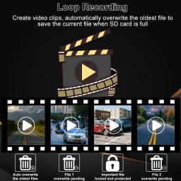 Câmera DVR de Carro 4K HD Nova Gravadora de Veículo Gravador de Vídeo 1080P Ângulo de 170 Visão Noturna Gravadores de Ciclo de Carro Câmera Inteligente para Carro - Image 4