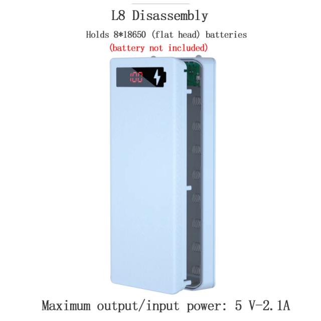 Power Bank DIY 5V Dual USB Micro USB Tipo C Carregador Portátil 8x 18650