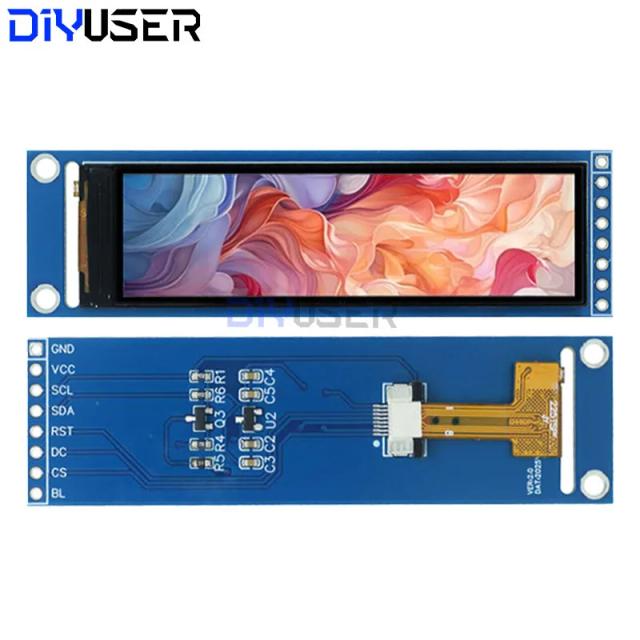 TFT LCD ST7789 Tela Pequena 2,25 Polegadas 76x284 SPI Módulo LCD Colorido Visão Completa