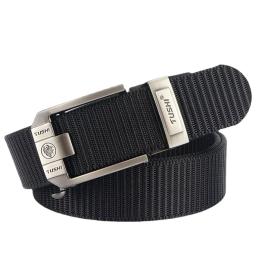 Cinto tático de fivela automática de metal para homens, cinto de nylon grosso, calças jeans multifuncionais ao ar livre, moda - Image 1