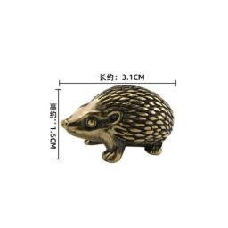 Mini ornamento de ouriço de latão, estátua de animais de metal, figura antiga de chá para casa, escritório, decoração de mesa, presente - Image 6