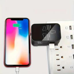 Adaptador de Energia AC Universal com Portas de Carregamento USB Duplas, Plugues e Tomadas de Viagem Universais, Adaptador de Energia AC EU-US - Image 2