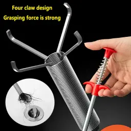 Ferramentas de Desobstrução de Tubos de 60cm, Desentupidor de Drenos, Bastões Limpadores de Drenos, Removedor de Entupimentos para Limpeza Doméstica de Cozinha e Pias Flexíveis - Image 1