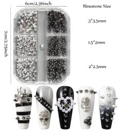 6 grades metálico rebite punk prego charme ouro/prata/preto cone pico studs jóias da arte do prego aolly mini rebite studs suprimentos de unhas - Image 3
