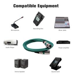 Cabo xlr balanceado de alta qualidade para amplificador misturador, microfone, placa de som, canhão, adaptador de tomada de 3 pinos, conector de extensão de 5/10 metros de comprimento - Image 3