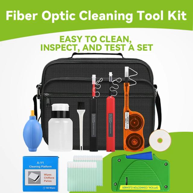 Comptyco Kit de Limpeza de Fibra Óptica FTTH Ferramentas de Teste de Rede com Caneta de Limpeza MPO