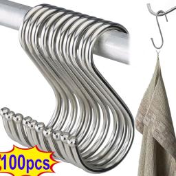 Ganchos de Aço Inoxidável Premium, Ganchos Multifuncionais para Roupas, Bolsas, Toalhas, Casas, Cozinhas e Banheiros 5pcs/10pcs - Image 1