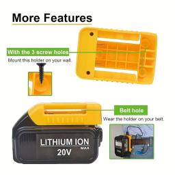 1 Pacote de Adaptador Carregador USB para Bateria Dewalt 18V – Carregamento Rápido Tipo-C + Porta USB, Suporte para Cinto de Trabalho - Image 6