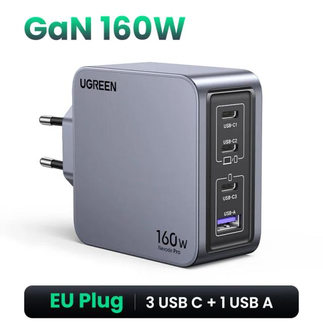 UGREEN Carregador Rápido USB C 160W PD3.1 QC4.0 GaN