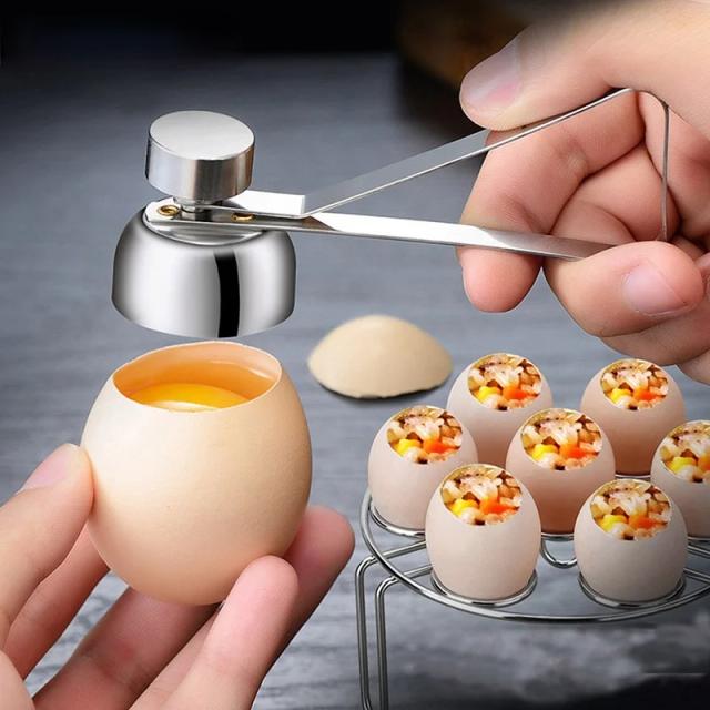 Cortador de Ovo em Aço Inoxidável para Cozinha - Ferramenta Criativa