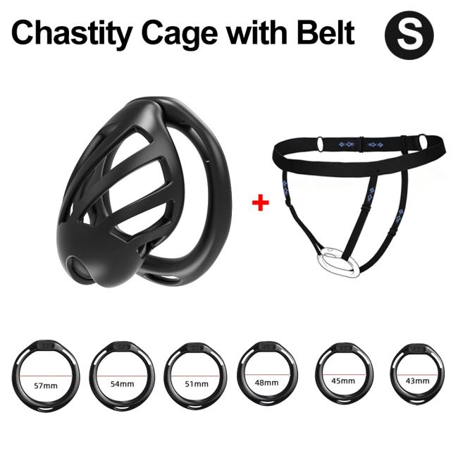 Cadeia de Castidade Masculina 2026 com Anel Peniano Cinto BDSM Erótico Trava Uretral 6 Anéis Brinquedo Sexual Homens Sissy 18+