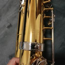 Saxofone barítono de alta qualidade e plano banhado em latão instrumento de sopro profissional com estojo acessórios para sax - Image 2